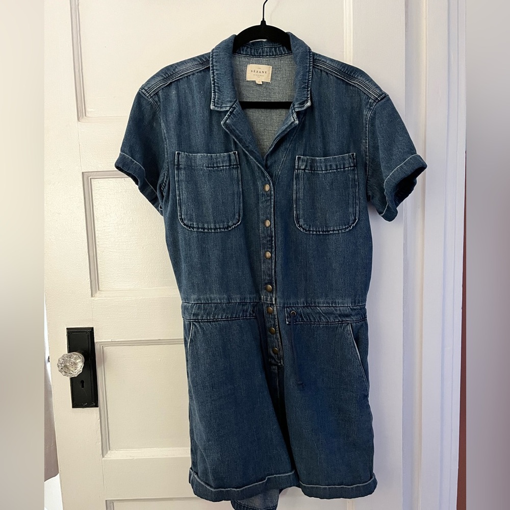 Sezane denim romper